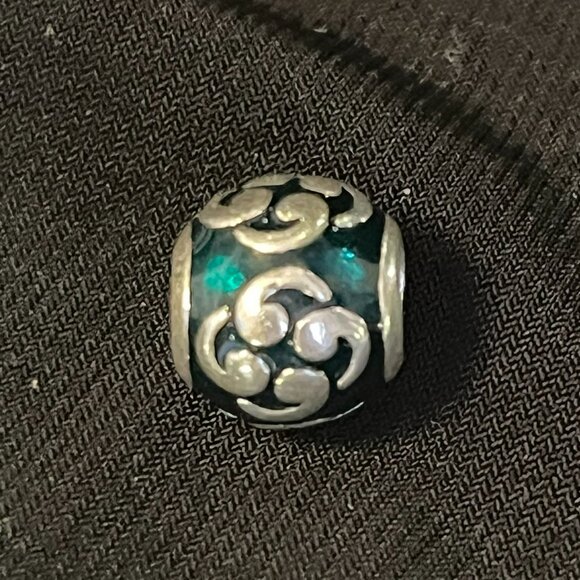Pandora Zen Turquoise/Teal Enamel Charm – ALE S925 – Retired - Picture 2 of 4